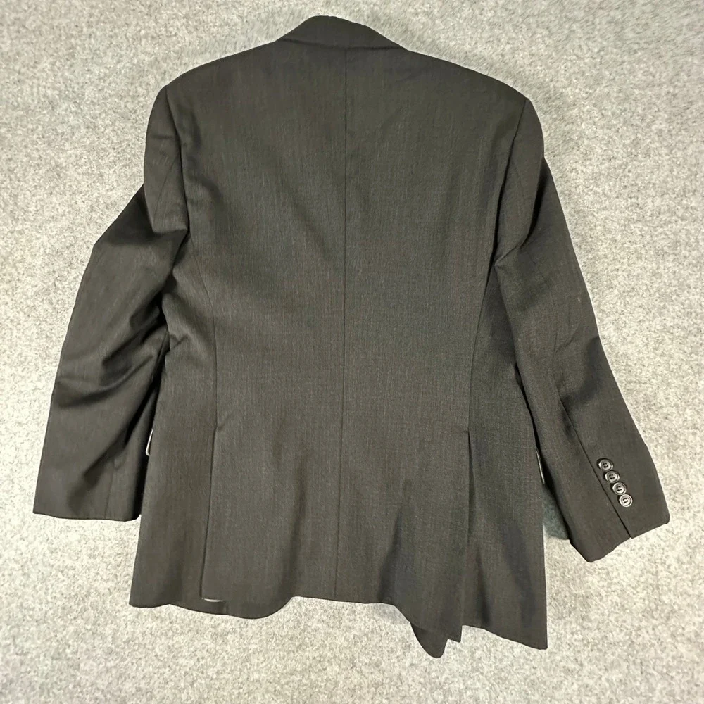 Pronto Uomo Suit Set Mens 37S 31W Charcoal Gray Wool Blend 2-Button Professional